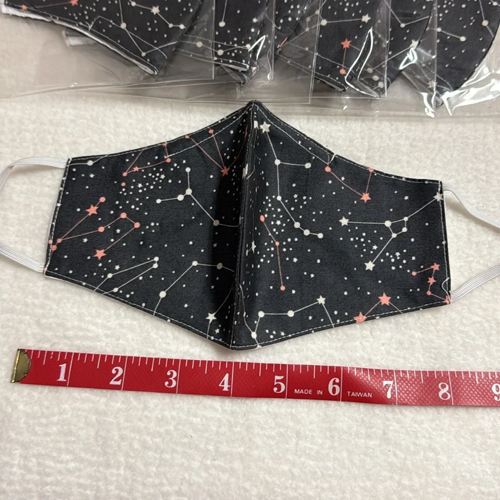 7 piece Galaxy Cosmic Constellation Pattern Pure Cotton Face Masks New